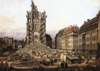 貝爾納多 貝洛托 The Ruins of the Old Kreuzkirche in Dresden 貝爾納多 貝洛托 The Ruins of the Old Kreuzkirche in Dresden